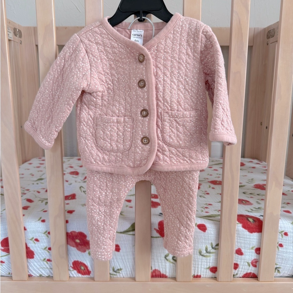 Carter's Pink Quilted Baby Set